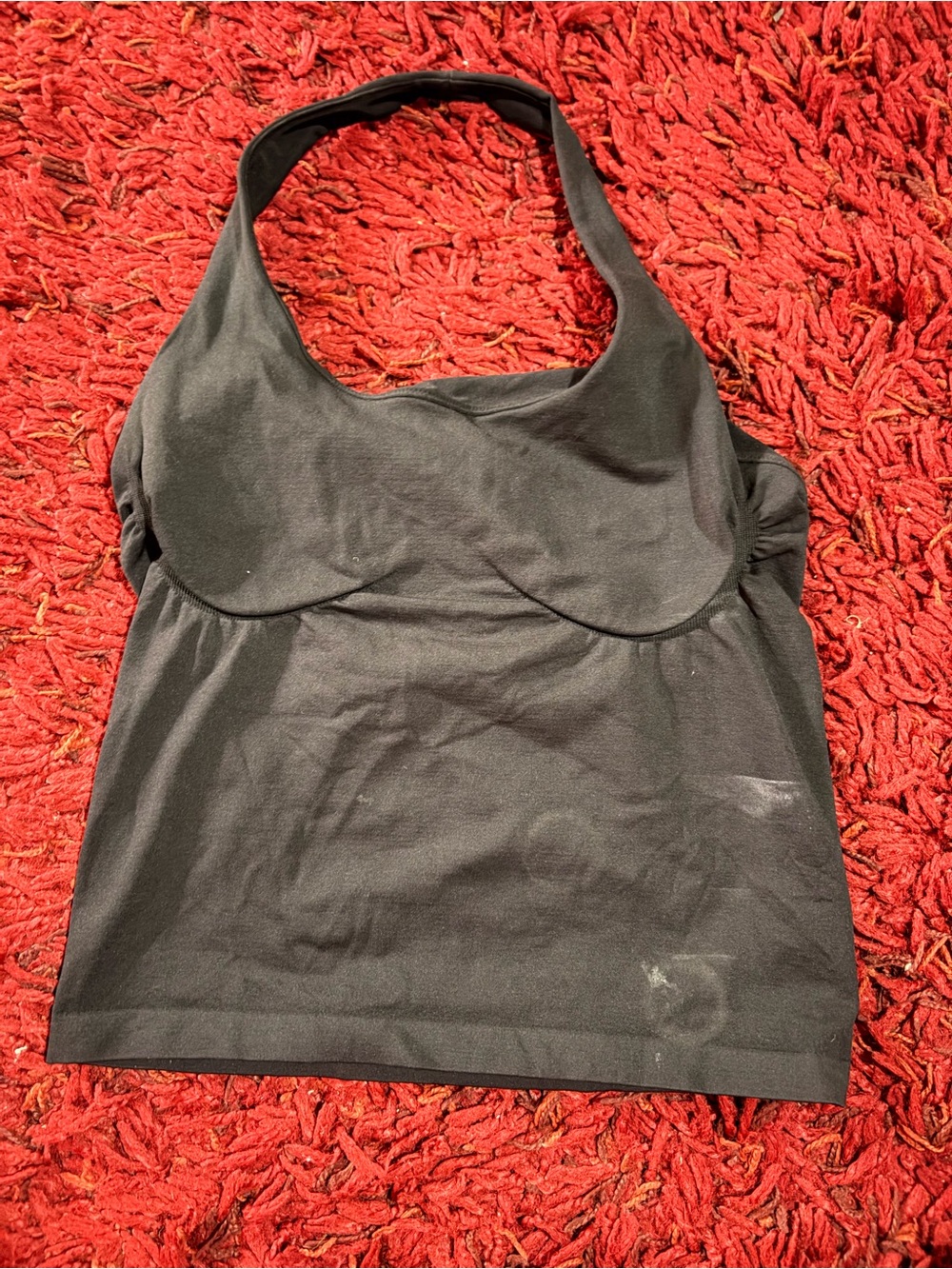 Black gymshark Halter Tank Top